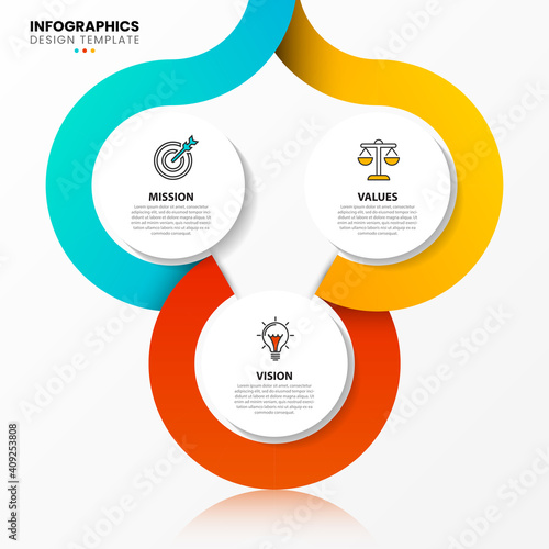 Infographic design template. Creative concept with 3 steps