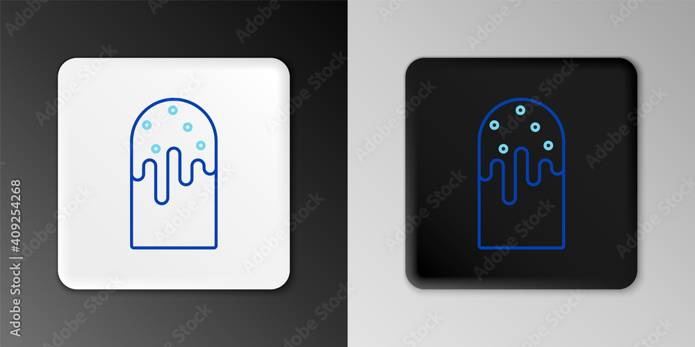 Line Easter cake icon isolated on grey background. Happy Easter. Colorful outline concept. Vector. Line Easter cake icon isolated on grey background. Happy Easter. Colorful outline concept. Vector.