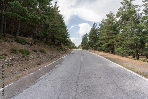 high mountain road in Sierra Nevada in southern Spain