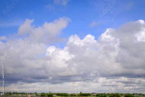 Beautiful blue sky with white cloud