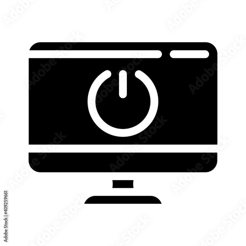 on and off operating system glyph icon vector illustration