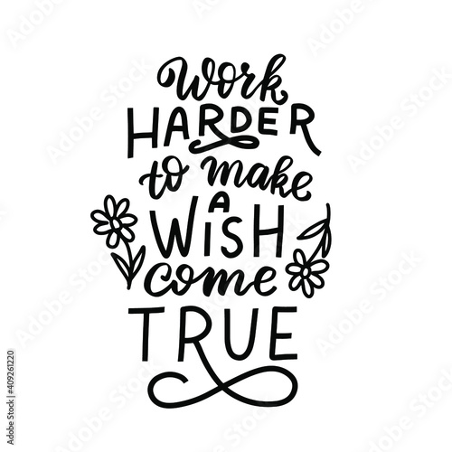 Motivation phrase about personal growth and self-belief. Believe in success. Workshop, coworking quote for poster, print, card, logo. Hand lettering