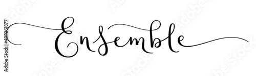 Banniere vecteur calligraphique noir ENSEMBLE
