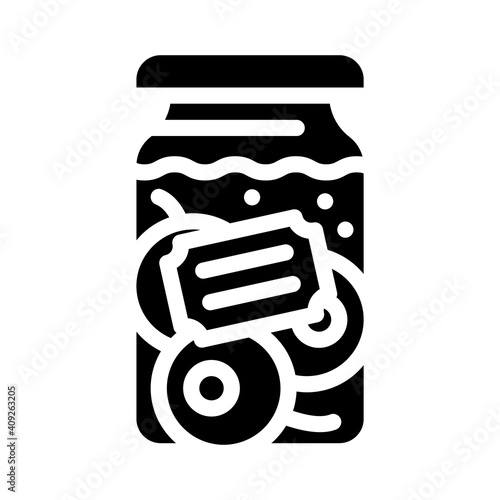 preserved eyes glyph icon vector illustration flat