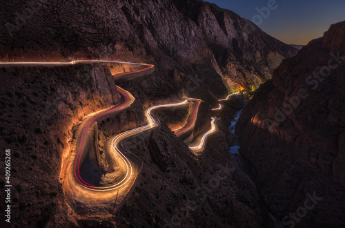 A gorge carved by the Dades River separates Atlas and Anti-Atlas