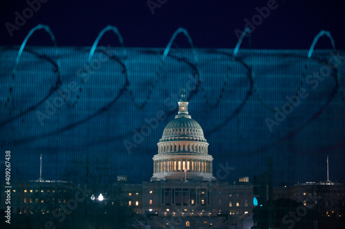 Security at the US Capitol the day after Inauguration.