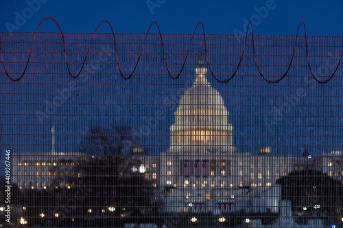 Security at the US Capitol the day after Inauguration.