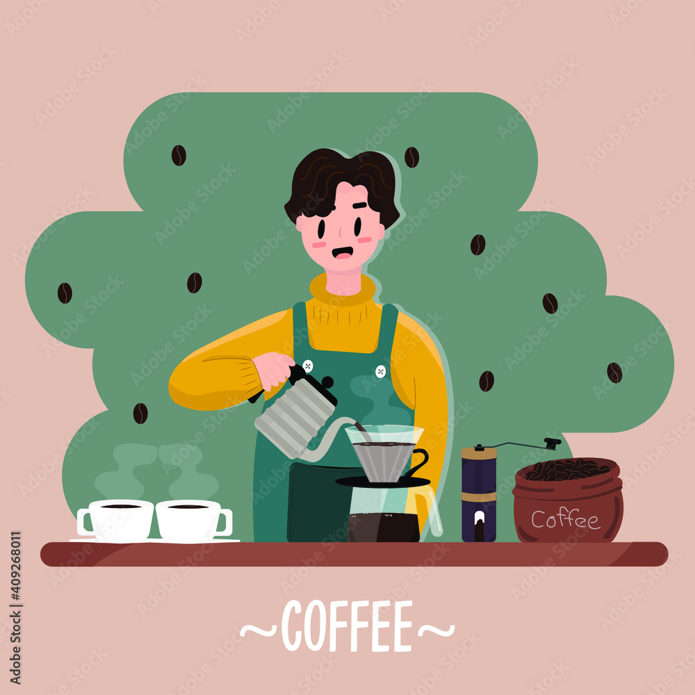 Coffee maker illustration Coffee maker illustration