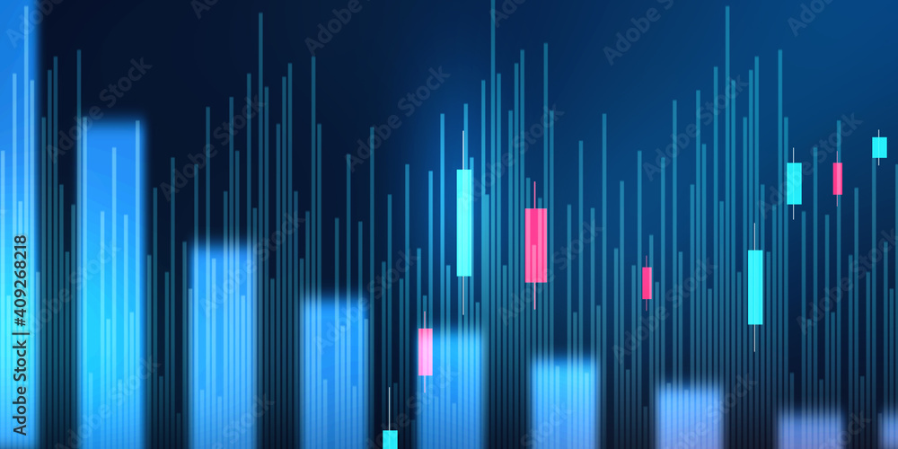2d rendering Stock market online business concept. business Graph 2d rendering Stock market online business concept. business Graph