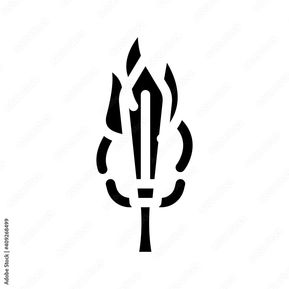 burning sword glyph icon vector illustration flat burning sword glyph icon vector illustration flat