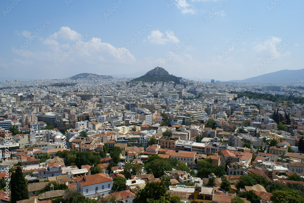 View of Athens, Greece, from the top of the Acropolis