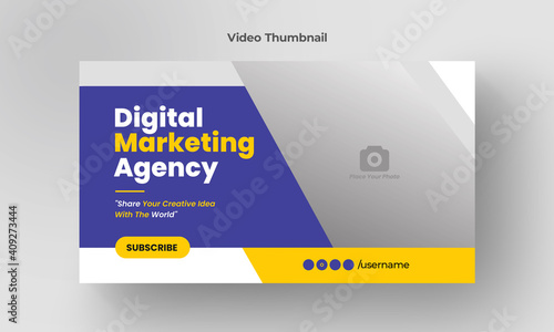 Thumbnail design for any videos. Editable video thumbnail and web banner for live workshop business template. Video cover photo for social media