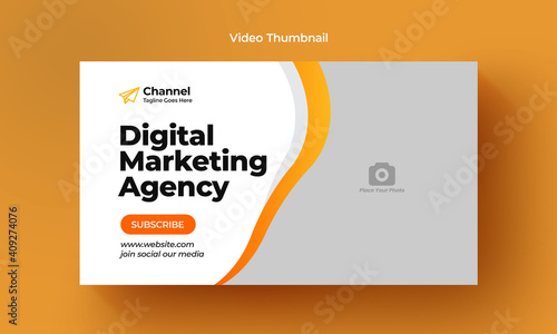 Thumbnail design for any videos. Editable video thumbnail and web banner for live workshop business template. Video cover photo for social media