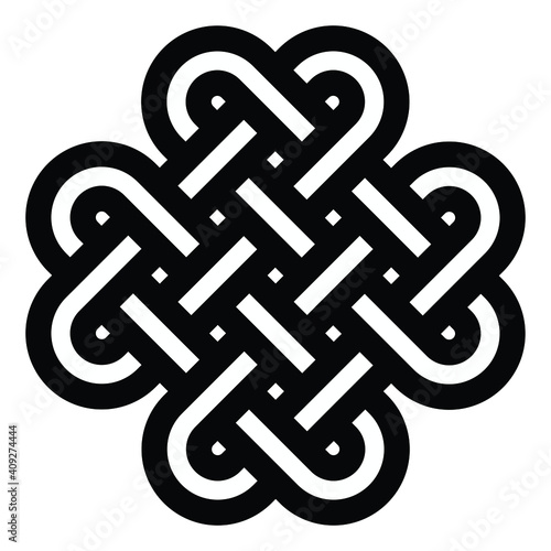 celtic knot tattoo, vector illustration 