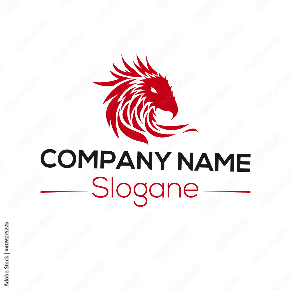 Eagle Logo Template, creative simple phoenix bird circle logo concept Eagle Logo Template, creative simple phoenix bird circle logo concept