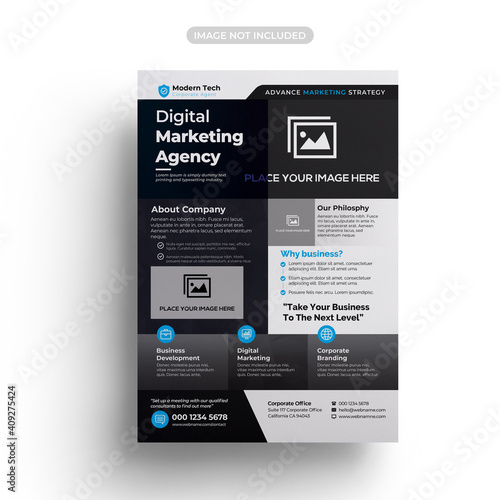 Digital business marketing flyer template (ID: 409275424)
