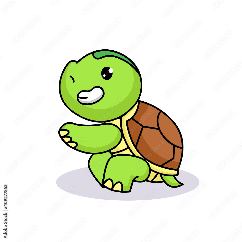 Cute baby turtle funny and happy face Cute baby turtle funny and happy face