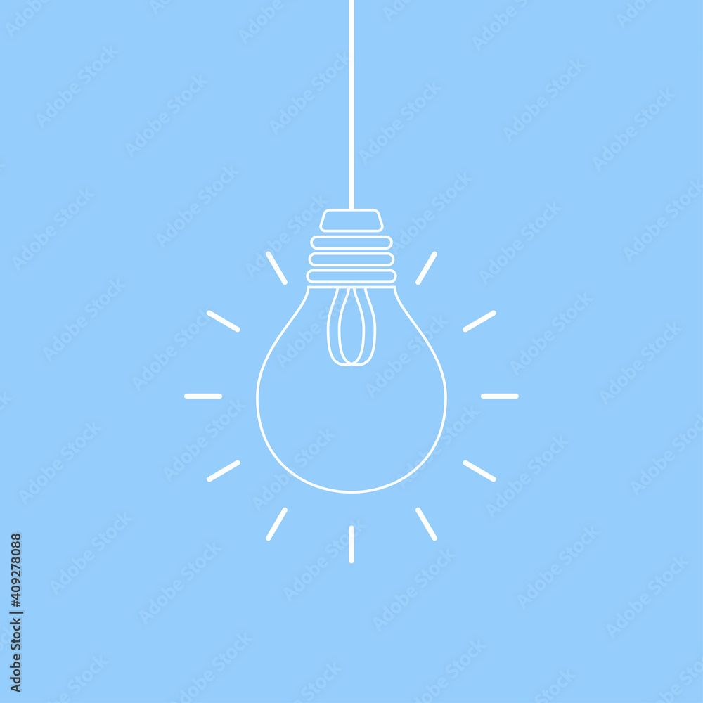 Lamp vector. Lamp doodle on blue background. Lamp vector. Lamp doodle on blue background.