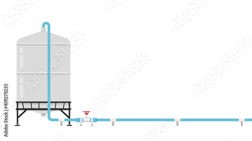 Water tank vector. water tank on white background.
