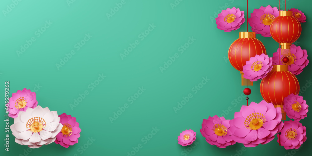 Chinese new year, Happy new year sign.