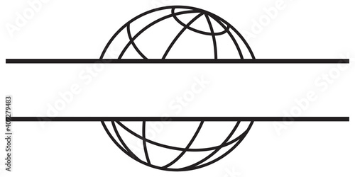 ICÔNE MONDE avec bandeau pour inscription