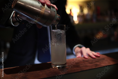 bartender pouring beer