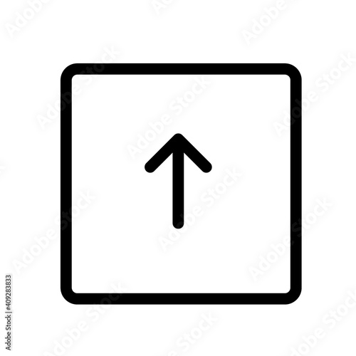 Up upload simple icon outline