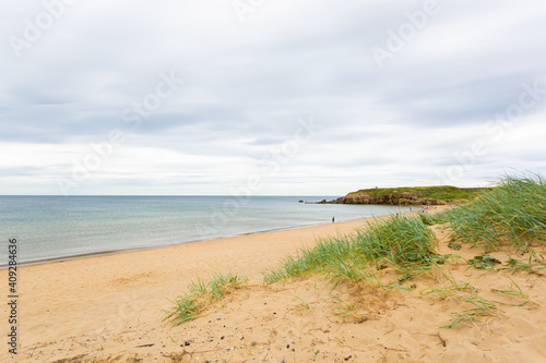 South Shields Promenade Beach on overcast day 17th July 2020