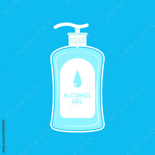 Alcohol gel. Hand wash gel vector. Hand wash gel symbol.