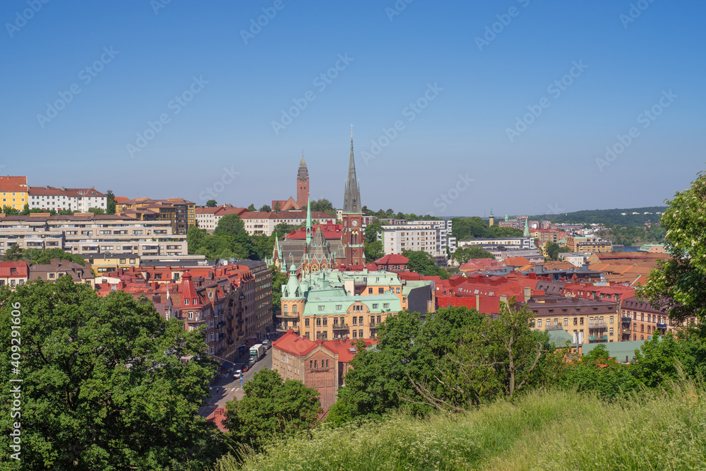 La ville de Göteborg depuis la tour Skansen Kronan, Suède