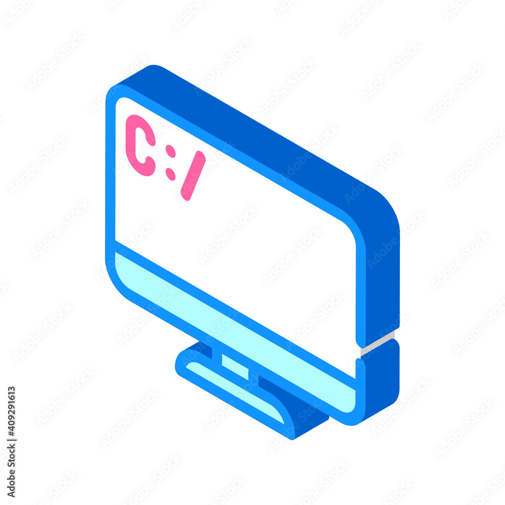 coding operating system isometric icon vector illustration coding operating system isometric icon vector illustration