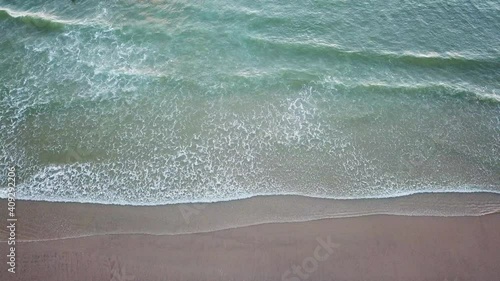 Waves coming in 4k Drone photo