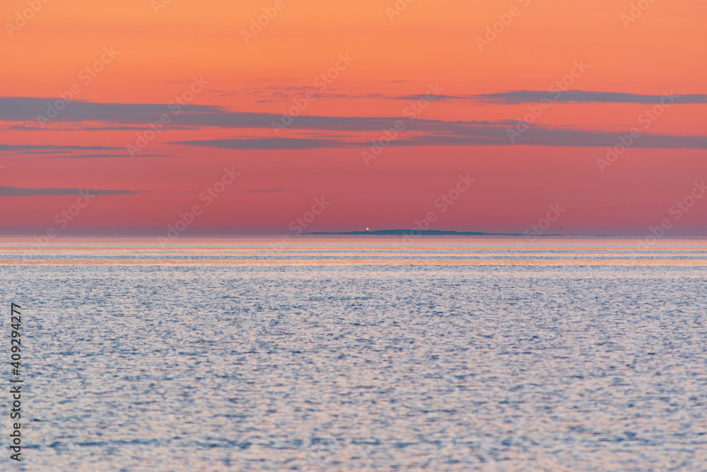 Leuchtturm am Horizont, Insel Hiddensee