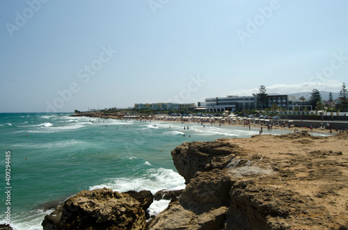 coast and sea, waves, Gouves, Crete, Greece