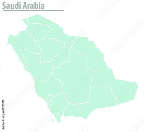 saudi arabia map illustration vector detailed saudi arabia map with region names