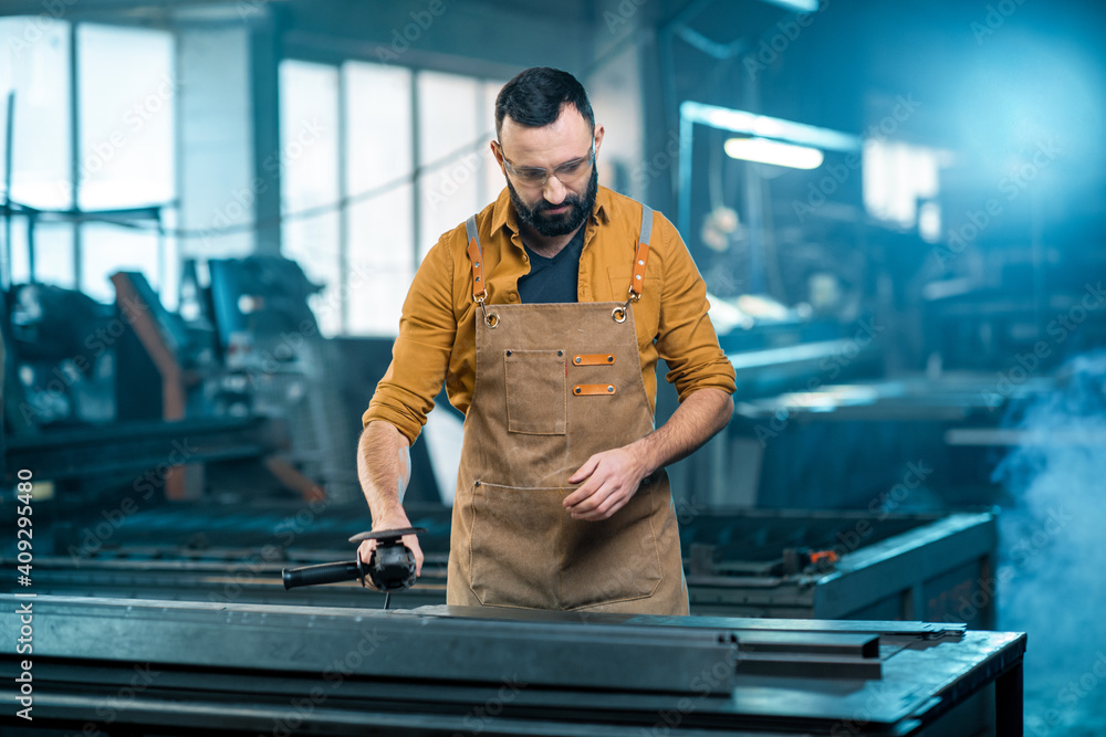 Metal industry worker at factory Metal industry worker at factory