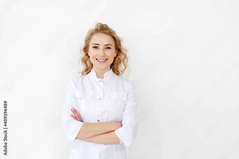 Female doctor wearing in medical coat uniform Female doctor wearing in medical coat uniform
