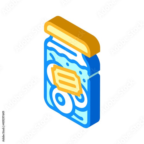 preserved eyes isometric icon vector illustration color