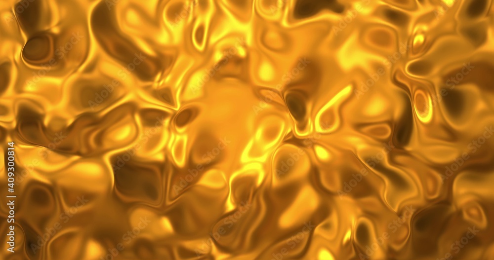 Golden wave liquid background. Glamour satin lava texture 3D rendering 3D illustration Golden wave liquid background. Glamour satin lava texture 3D rendering 3D illustration