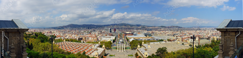 Spain, Panorama of Barcelona 