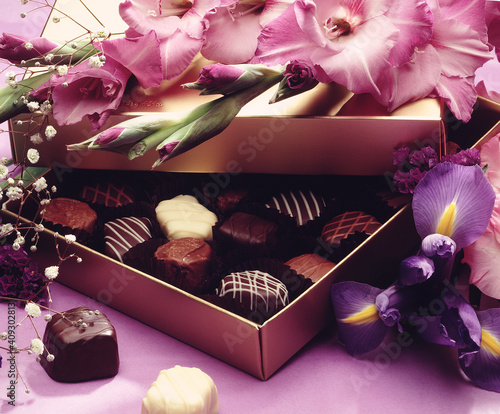 Box of elegant chocolates