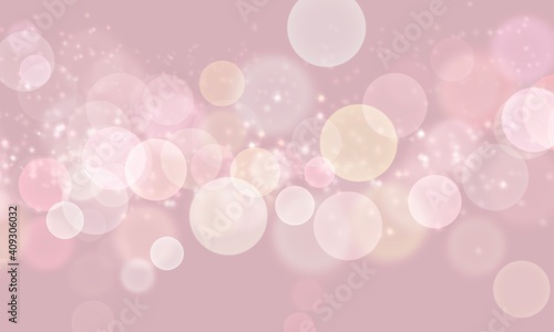 Sfondo banner rosa color pastello con bokeh e luce