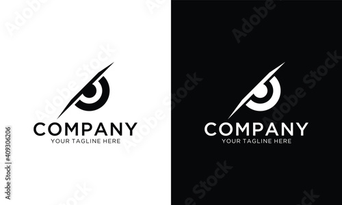 The always watching owl eye concept elements icon logo