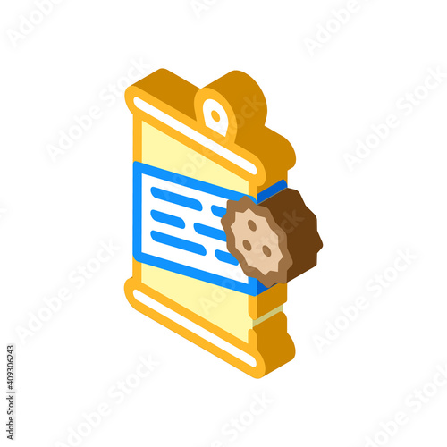 canned food allergy isometric icon vector illustration