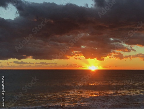 The sunset of Mingardo beach  