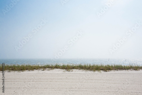 Empty beach on gulf coast 