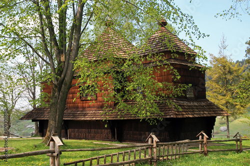 St. Michael Archangel's Church in Smolnik, Bieszczady Mountains, Poland