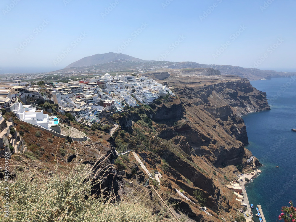 Santorini landscape in the day Santorini landscape in the day