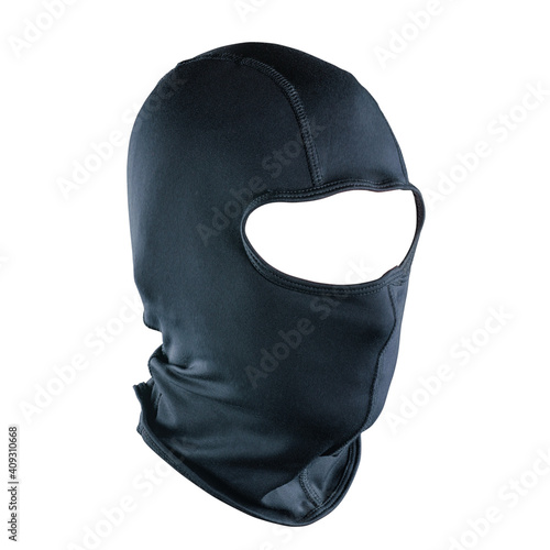 Obraz na płótnie Black full face mask three quarters view isolated with clipping path w salonie