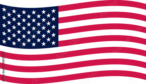 American flag in the official, approved cymk colors